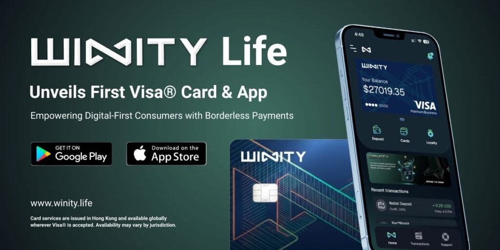 Winity Life Launches Its First Visa® Card and Mobile App
